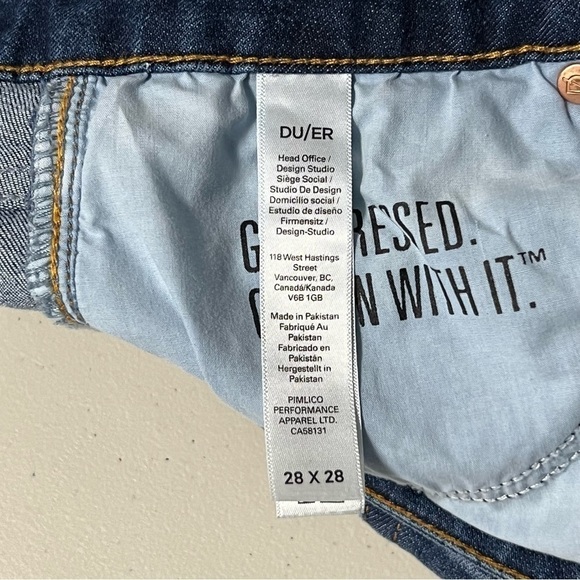 DU/ER Denim Jeans Raw Hem 28x28 - Picture 7 of 11
